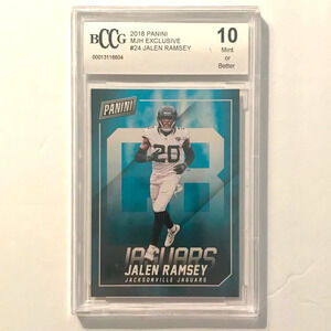 Jalen Ramsey RC Panini Mjh Exclusive #24 Nfl Football Graded BCCG 10 Mint!!!!!